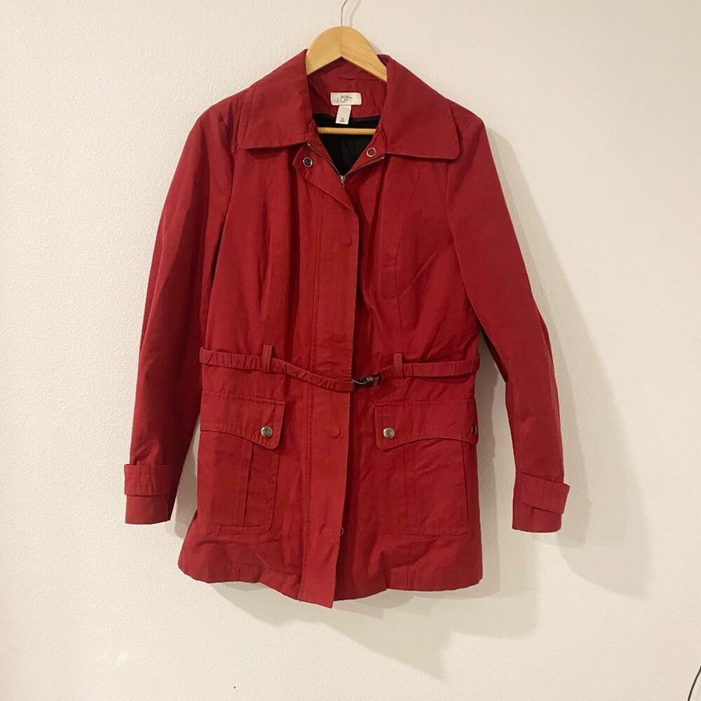 LOFT Ann Taylor Women's Double Vest Jacket Trench Coat - Medium